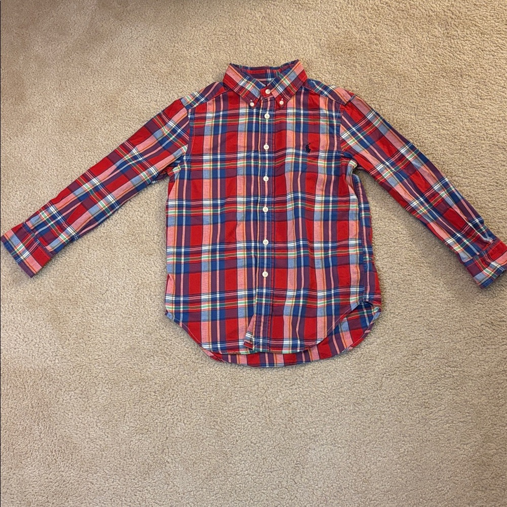 Ralph Lauren Red and Blue Plaid Shirt